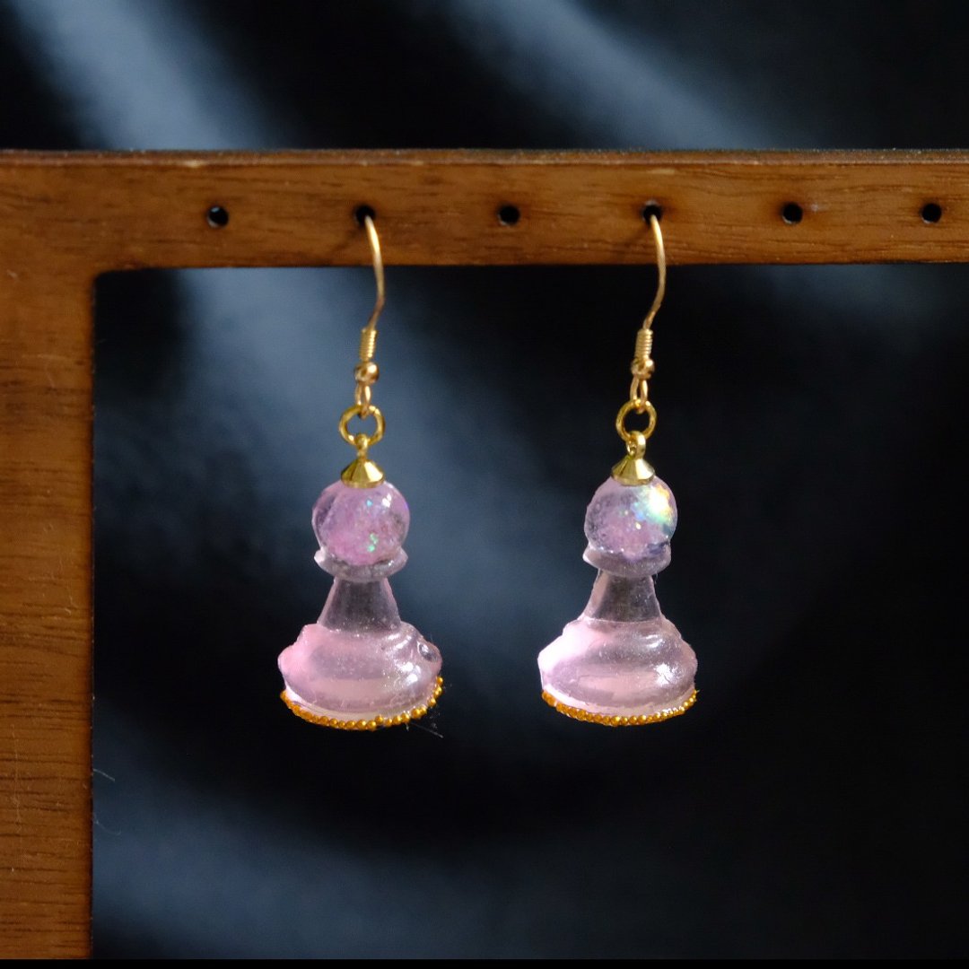【桜の玉】Sakura Ball  - Silver Earrings by ETPLANT - 耳环/耳夹 - 纯银 粉红色