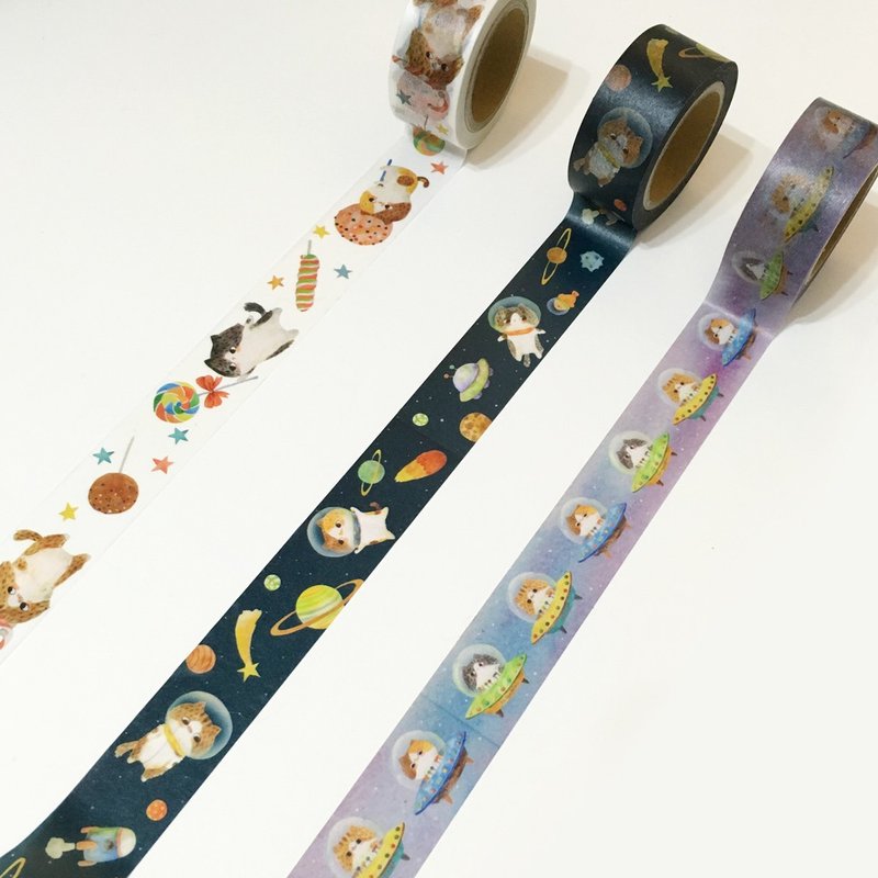 猫咪纸胶带组 20mm - 纸胶带 - 纸 