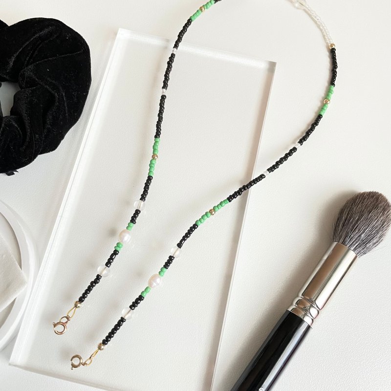 Duo set Glasses and mask chain - 口罩繩, 口罩鏈, 眼鏡繩 - 口罩 - 珍珠 白色