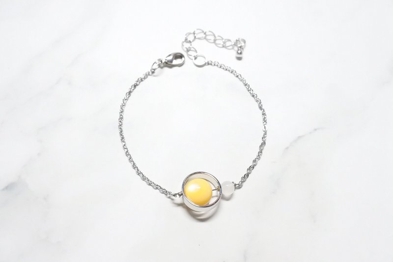 【甘甜果实】天然石手链 - 手链/手环 - 不锈钢 黄色