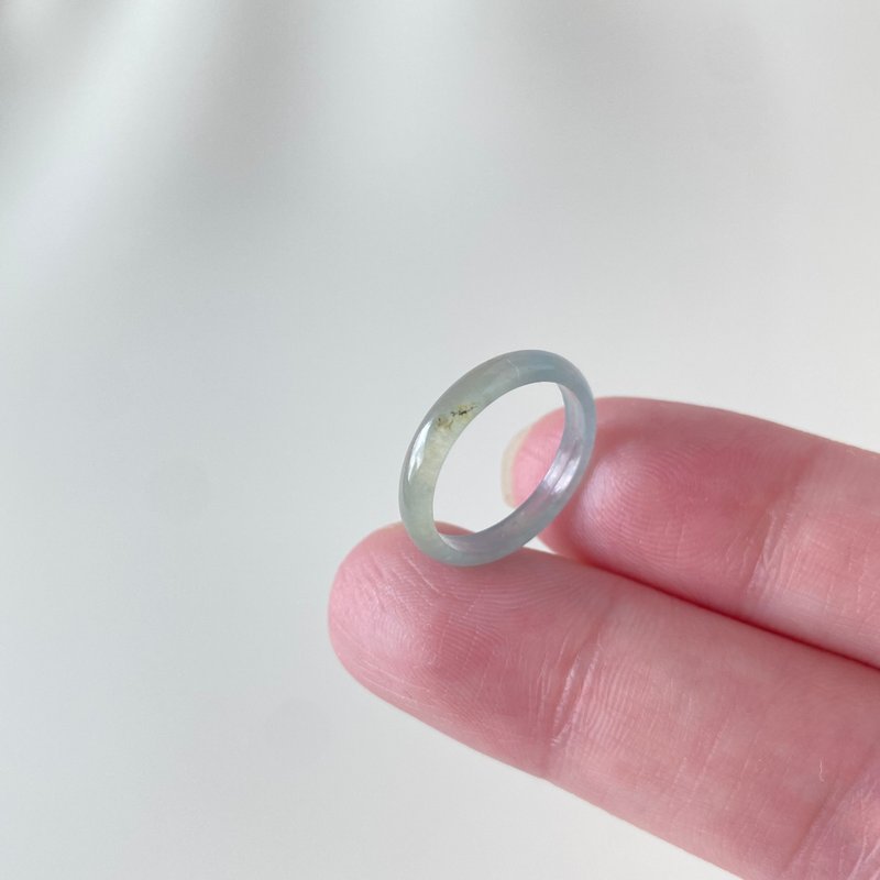 冰透泛光蓝水带黄玉戒 | 天然危地马拉玉A货翡翠 - 戒指 - 玉石 黄色