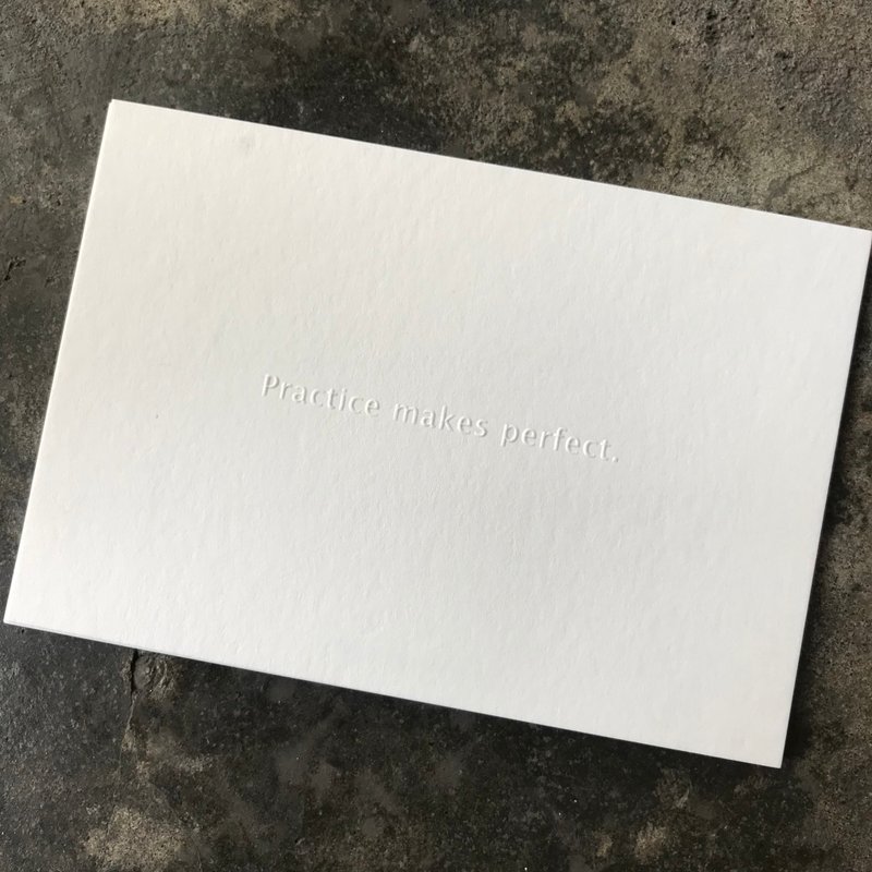 明信片/Practice makes perfect. - 卡片/明信片 - 纸 白色