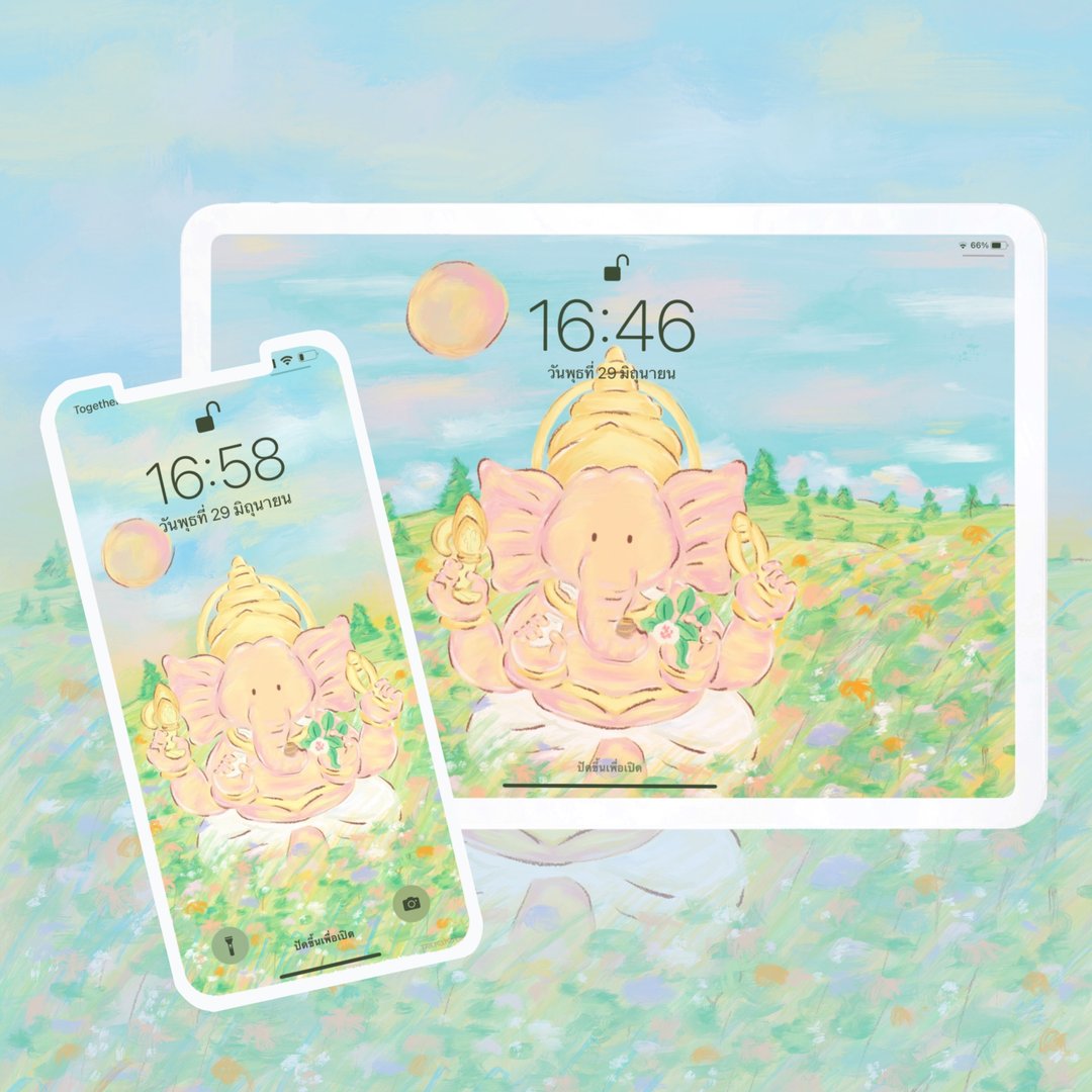 Wallpapers Ganesha, Ganesha, Blessing Posture - 电脑手机桌布/贴图/App 图示 - 其他材质 