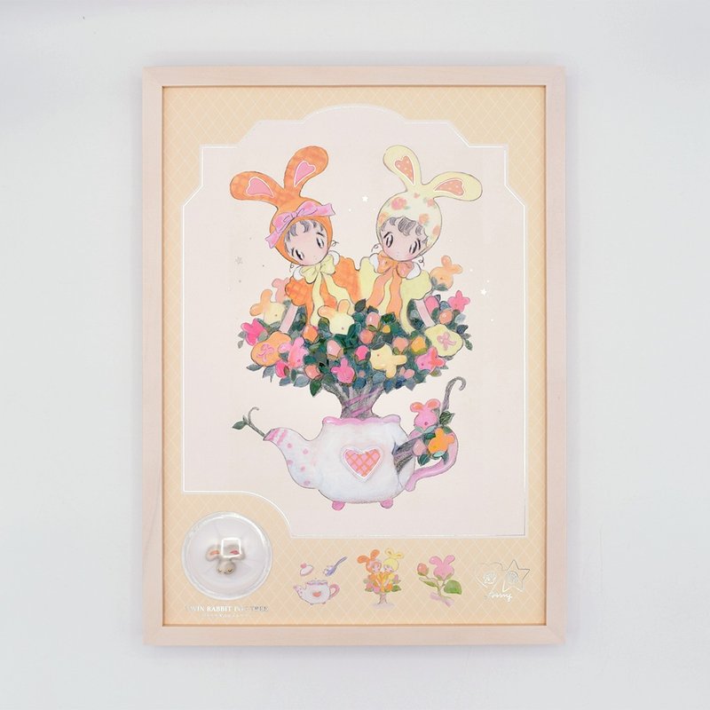 梦幻植物系列海报双兔盆栽树（Ami） - 海报/装饰画/版画 - 纸 