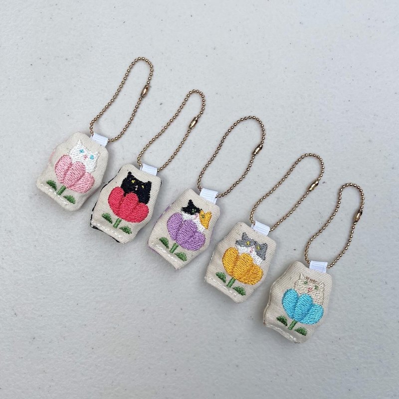 花花猫。匙扣 - 钥匙链/钥匙包 - 棉．麻 多色