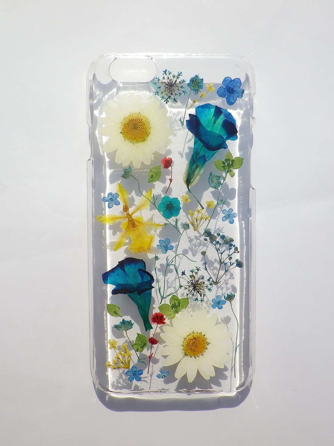 Anny's workshop手作押花手机保护壳，适用于Apple iphone 6，蓝色系 (现货) - 手机壳/手机套 - 塑料 蓝色