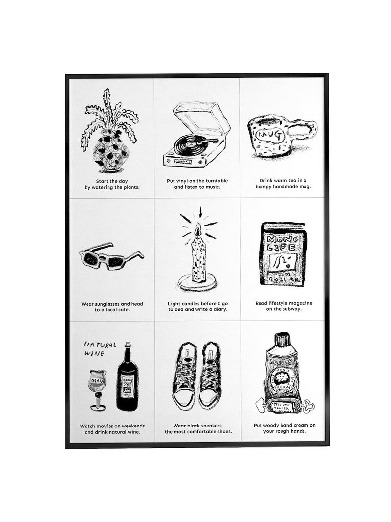 Mono 生活方式（海报&卡片） - 海报/装饰画/版画 - 纸 白色