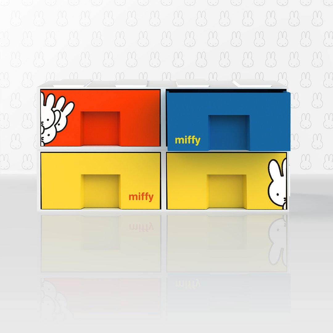 【Pinkoi x miffy】红A 万用小柜桶 - 收纳用品 - 塑料 多色