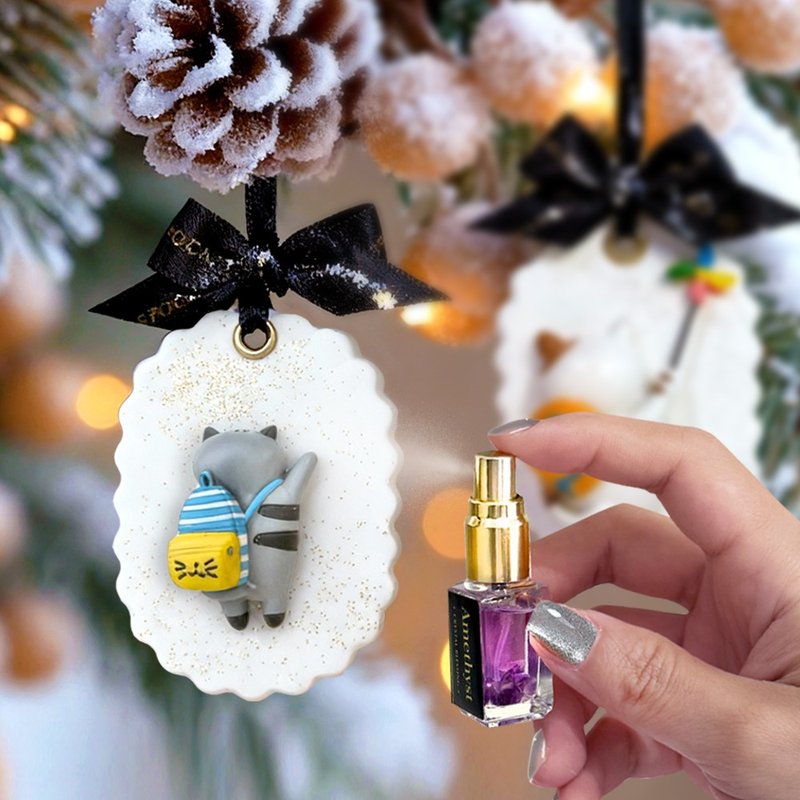 【包邮・24H出货】旅行猫 圣诞双拼香氛礼盒+送提袋・宠物友善 - 香薰/精油/线香 - 精油 金色