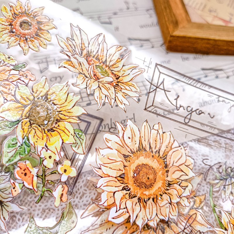 向日葵序SR/ 裝飾膠帶 - 纸胶带 - 塑料 多色