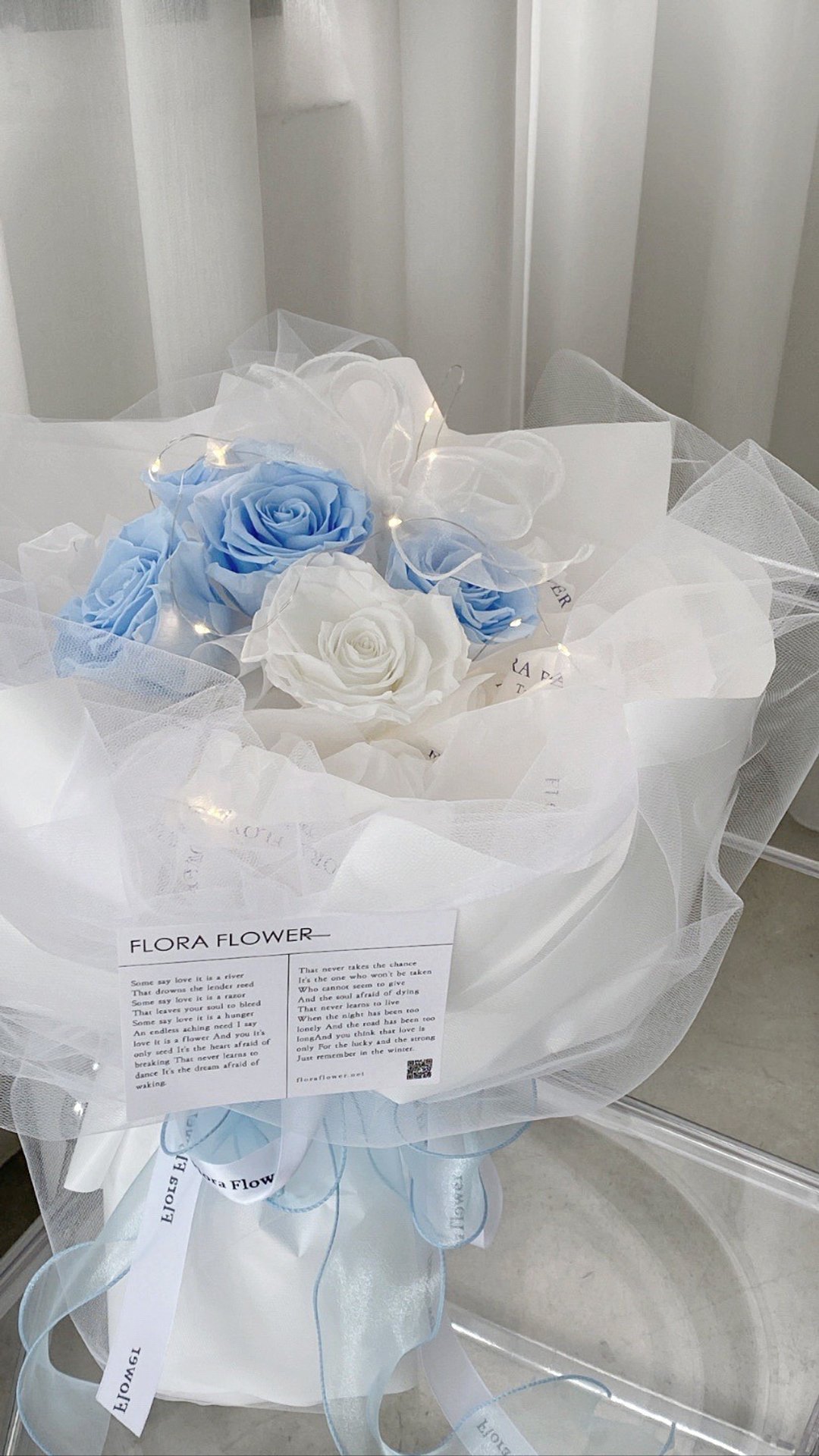 Flora Flower永生玫瑰花束-哪里都是你 - 干燥花/捧花 - 植物．花 蓝色