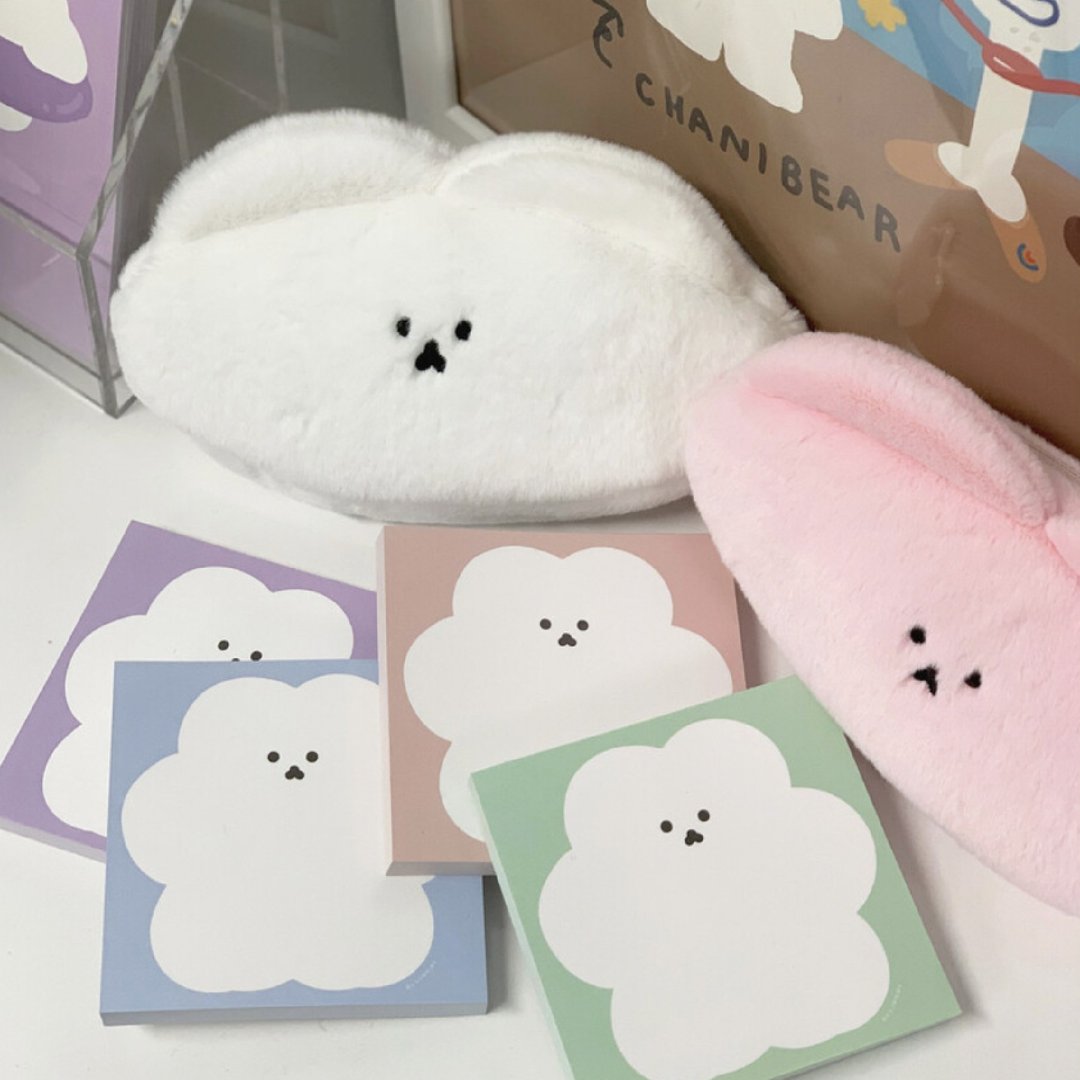 韩国文创 Chanibear 便条纸 - Ppo-sil 柔和色调 好用便条纸 9cm - 便条纸/标签贴 - 纸 