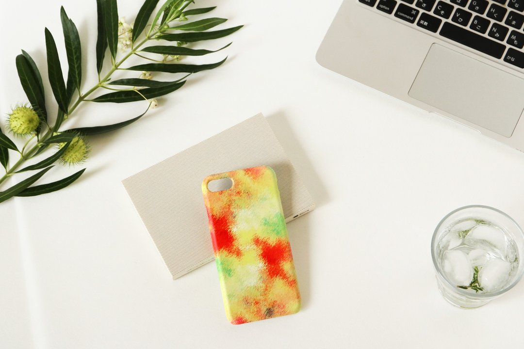 [Made to order] iPhone / Android Case ｜ Yellow fog and orange sky smartphone case - 手机壳/手机套 - 塑料 黄色