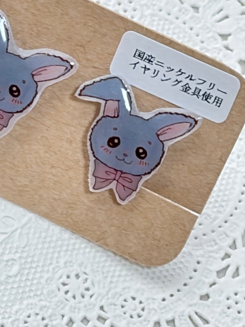 QQ兔 塑胶板树脂耳夹 日本国产无镍五金 - 耳环/耳夹 - 其他材质 