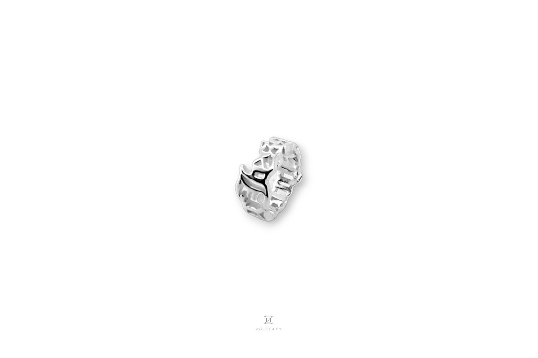 字母全绕-男戒 - 戒指 - 纯银 银色