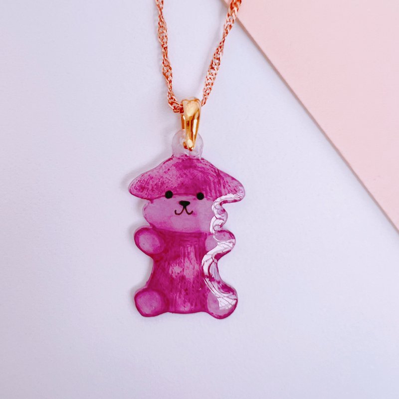米林猫的魔法软糖 手绘 透明软糖系列 春夏饰品图鉴 木盒 - 项链 - 树脂 
