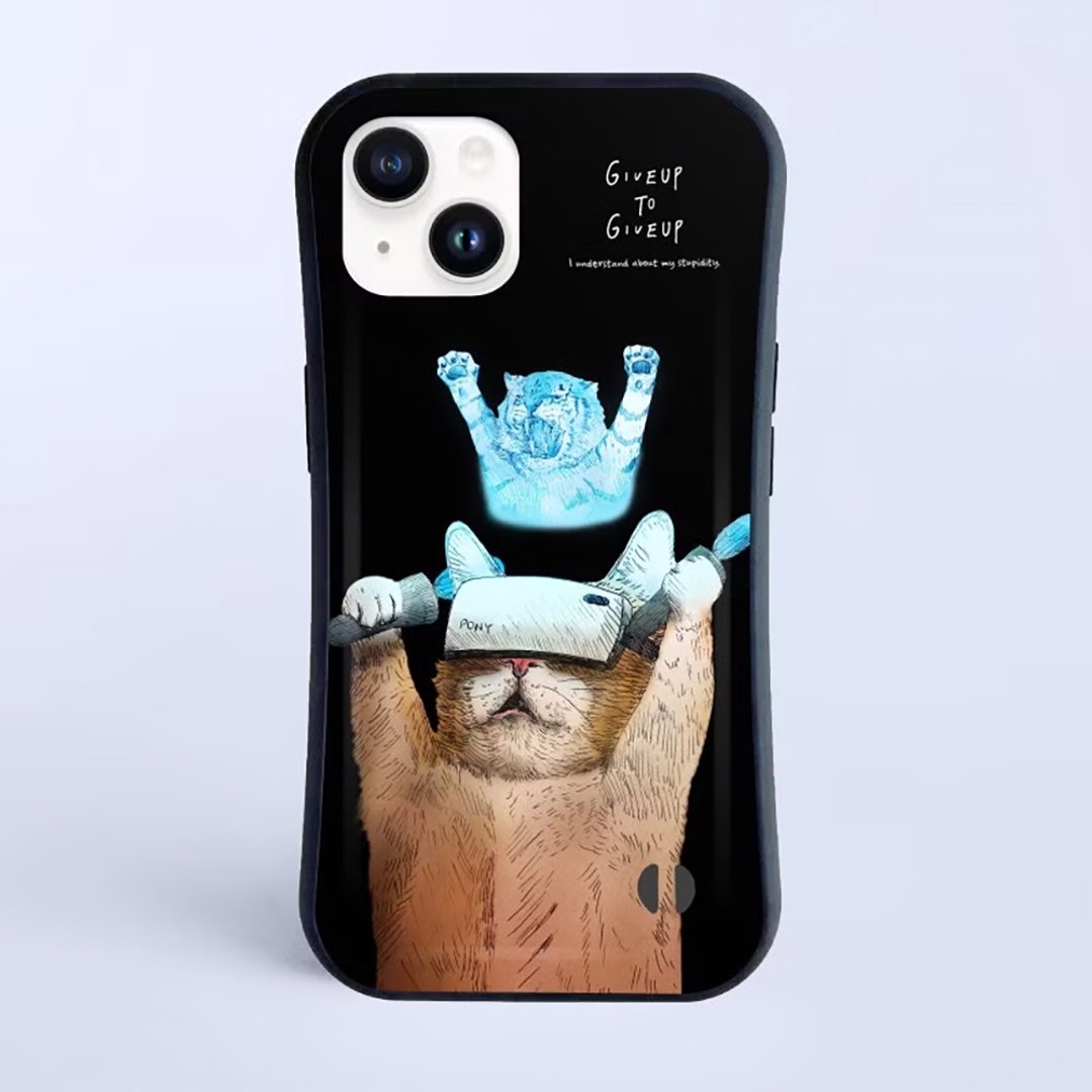 想变成老虎的猫咪 / 防撞握感 iPhone 保护壳 - 手机壳/手机套 - 塑料 白色