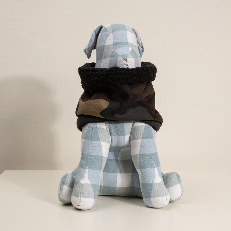 心暖暖毛孩脖围_米彩绿配黑绒毛 - 衣/帽 - 棉．麻 