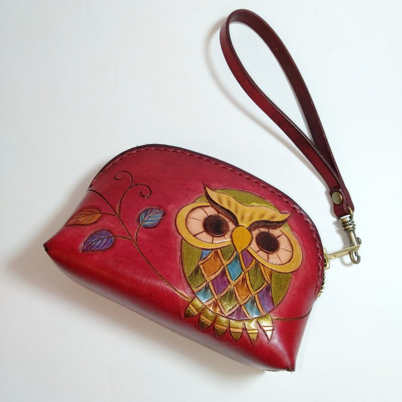 皮诺革 大钉扣包(猫头鹰) - 零钱包 - 真皮 