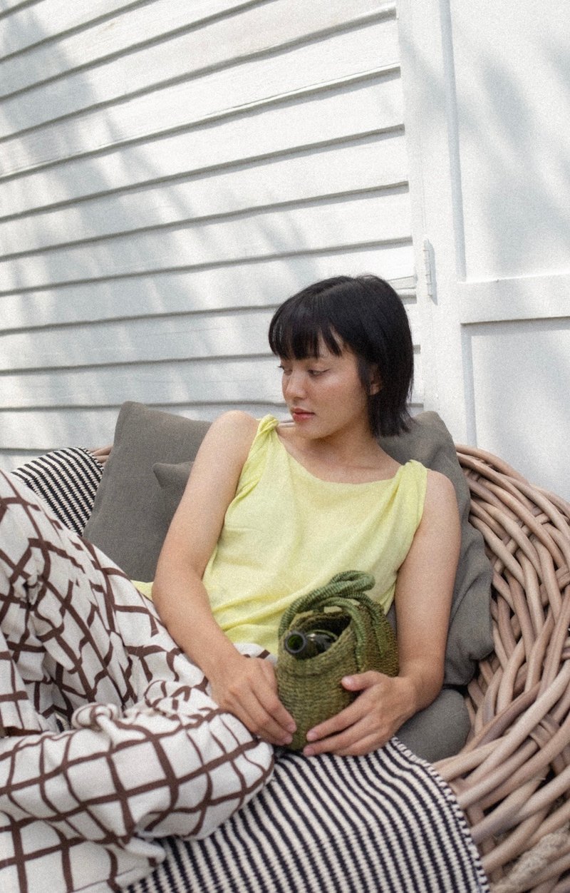 MulMul Lemon 无袖上衣 - 女装上衣 - 棉．麻 黄色