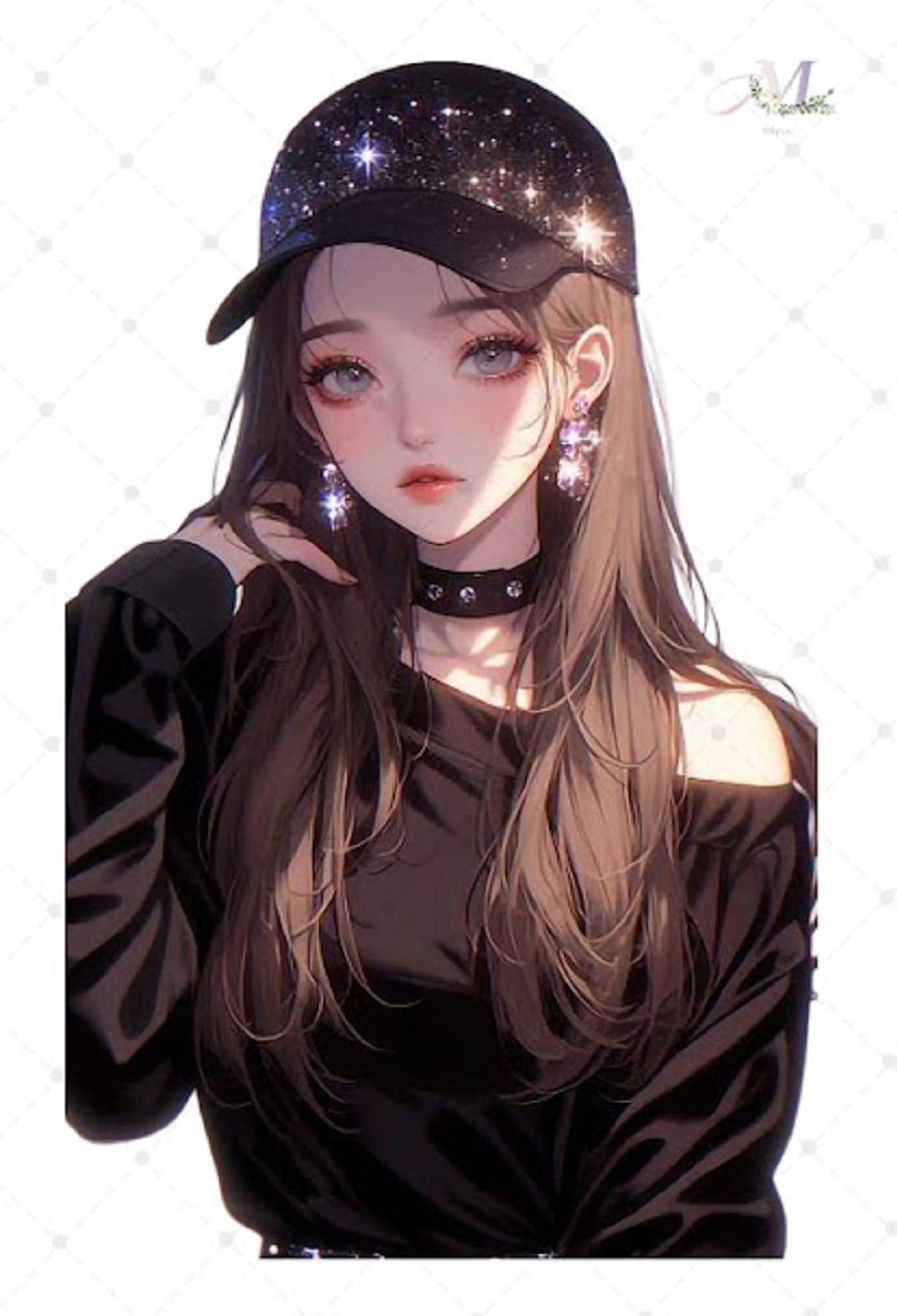 贴纸 original sticker 人物贴纸 原创贴纸 女孩贴纸 装饰贴纸 - 贴纸 - 纸 蓝色