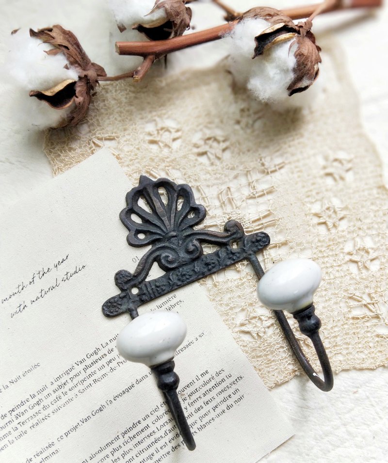 【好日恋物】德国vintage/antique巴洛克风铸铁挂勾 - 衣架/挂勾 - 其他金属 多色