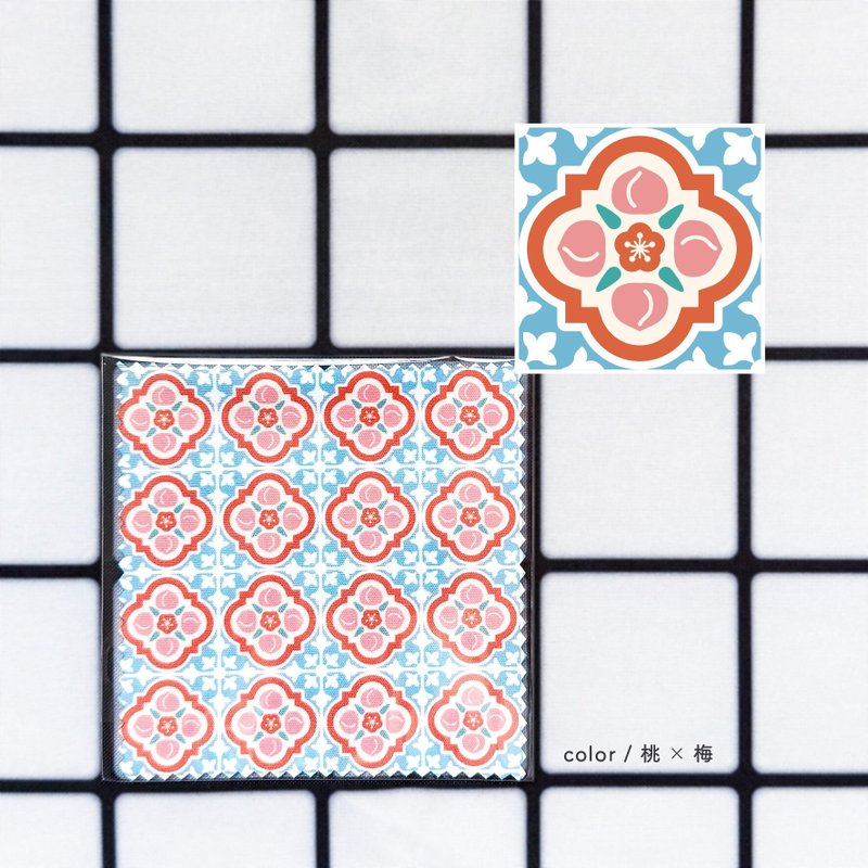 超细纤维擦拭布 桃 × 梅 - 眼镜盒/眼镜布 - 其他人造纤维 蓝色