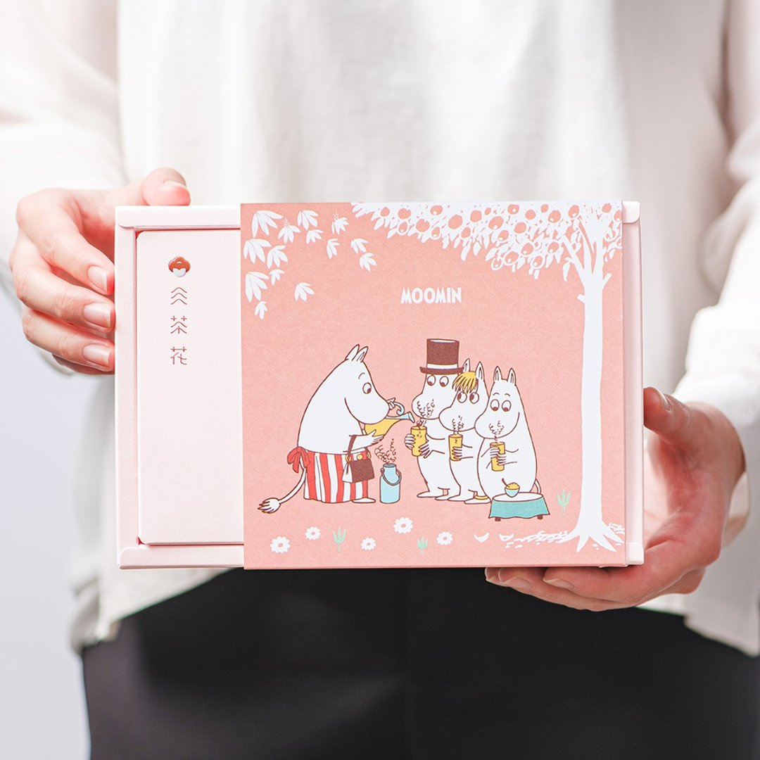 【客製禮盒】MOOMIN姆明 無咖啡因花草茶10入禮盒 (自由搭配) - 茶 - 植物．花 粉红色
