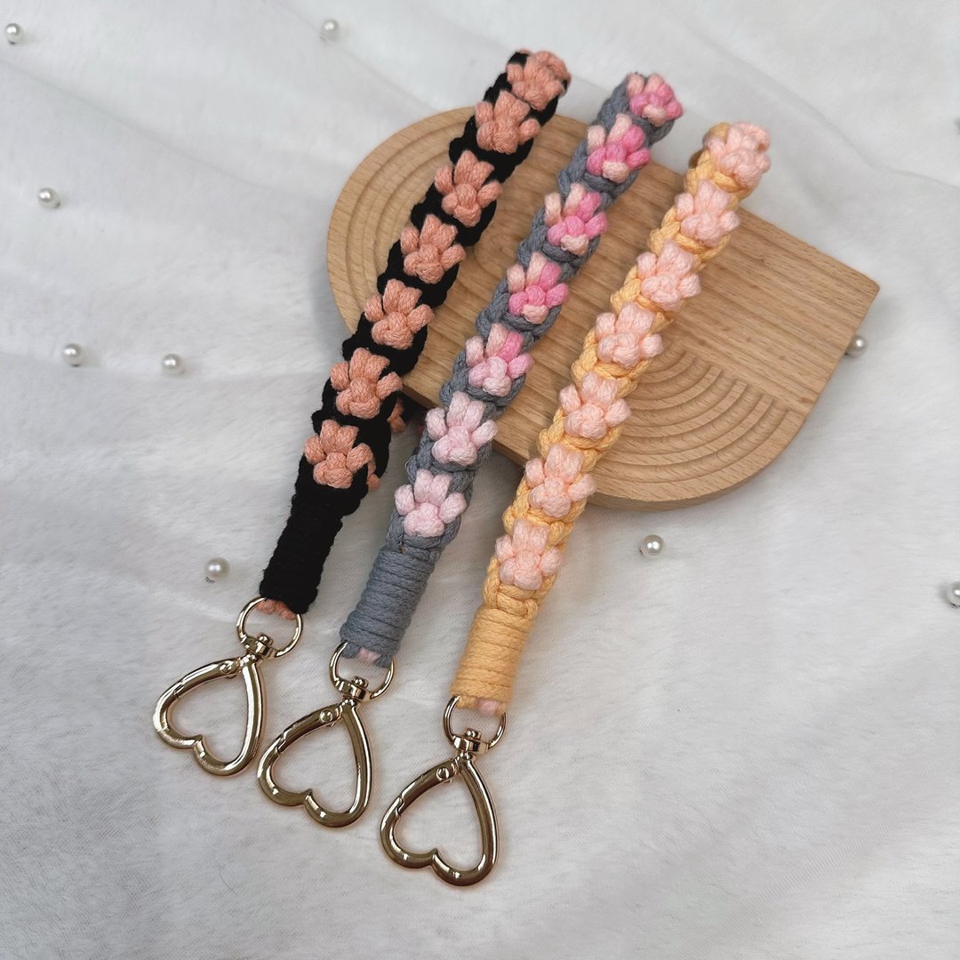 肉蹼手腕绳ㅣ定制化ㅣ送礼ㅣMacrame - 挂绳/吊绳 - 棉 