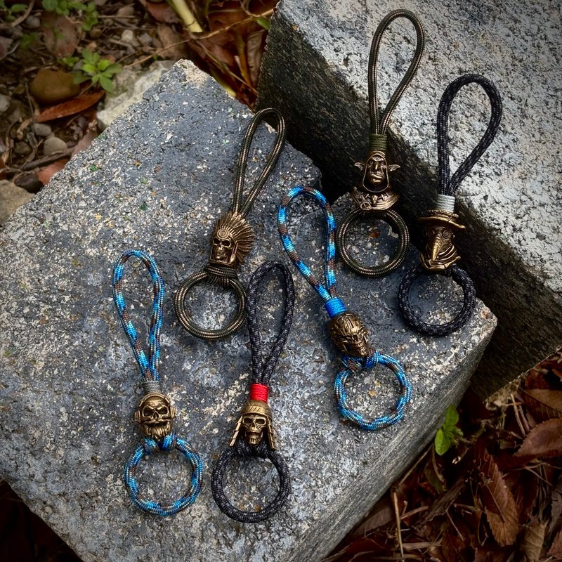 伞绳手作 定制化 伞绳钥匙圈 坠饰钥匙圈 - 钥匙链/钥匙包 - 铜/黄铜 