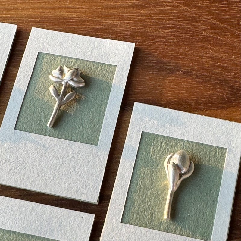 康乃馨花语项链   花朵与花苞   925纯银 母亲节  无私的爱 - 项链 - 纯银 银色