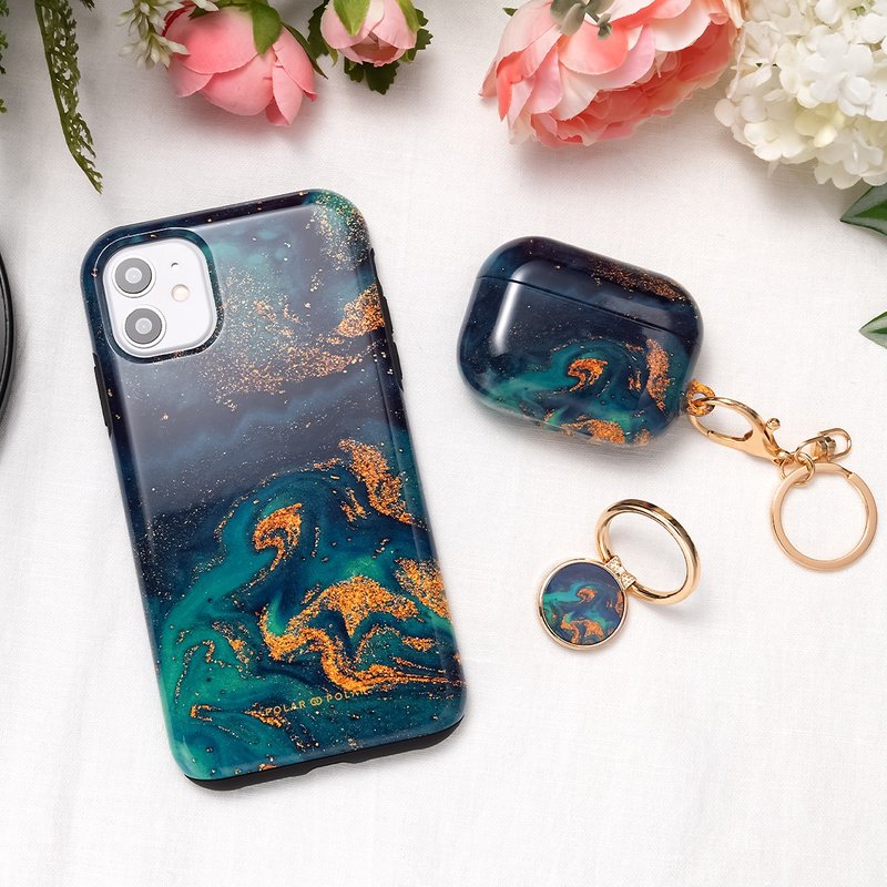 午夜绿流沙 iPhone 17/16/15/14/13 MagSafe 手机壳 - 手机壳/手机套 - 塑料 绿色