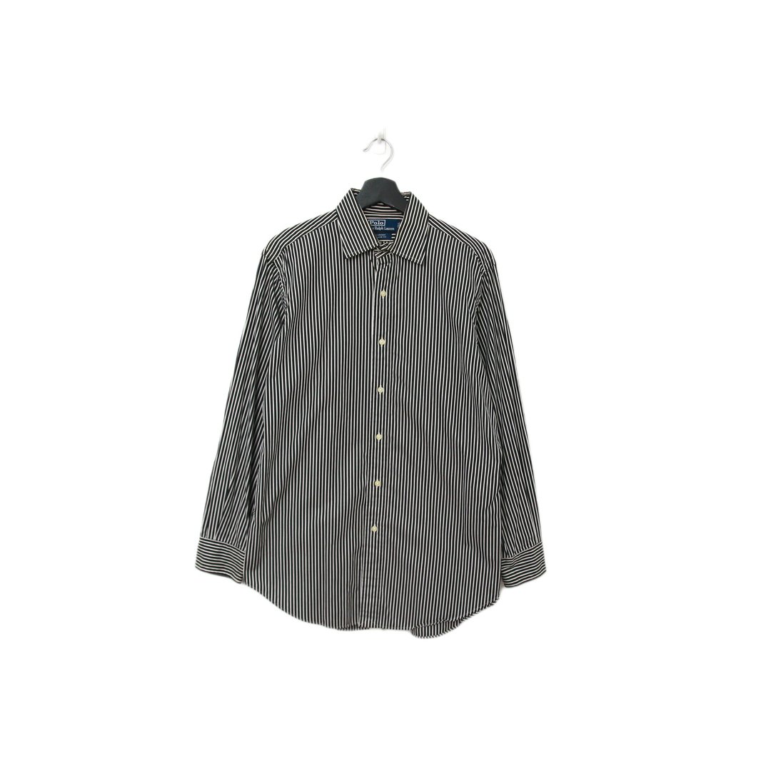 Back to Green-品牌衬衫 polo黑白条纹 sh-18//vintage shirt - 男装衬衫 - 棉 