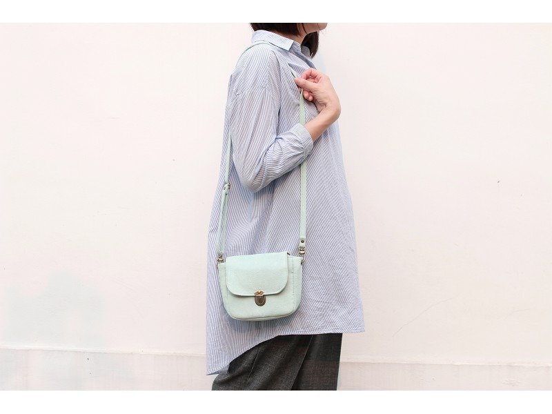 Chez。城市系列   迷你小肩 - 薄荷糖绿 - 侧背包/斜挎包 - 聚酯纤维 绿色