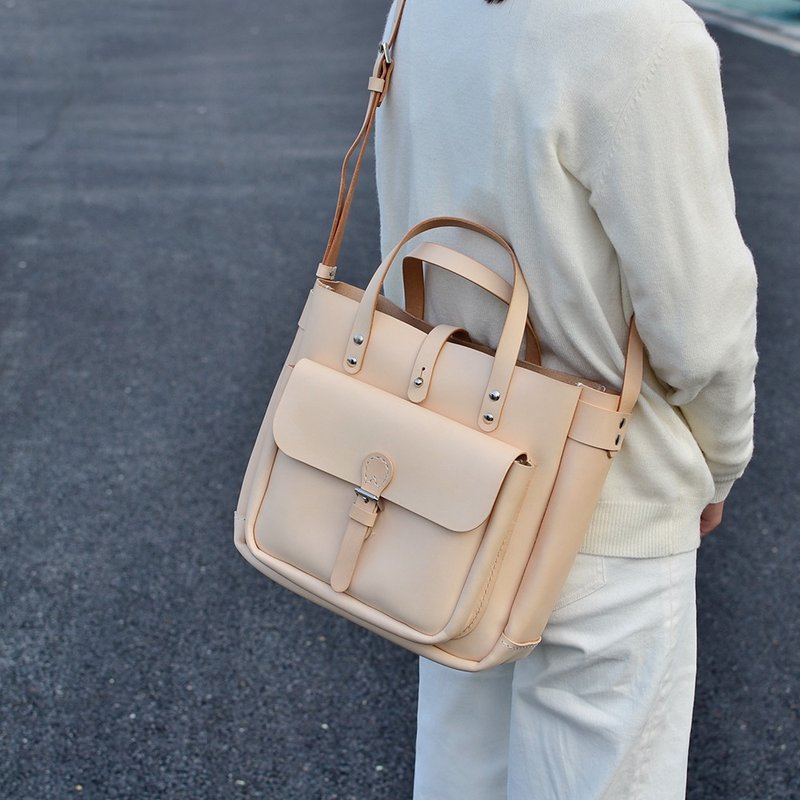 BRLIFEDESIGN旅行单肩斜跨手提包 邮差包 工原色头层植鞣牛皮 女 - 侧背包/斜挎包 - 真皮 