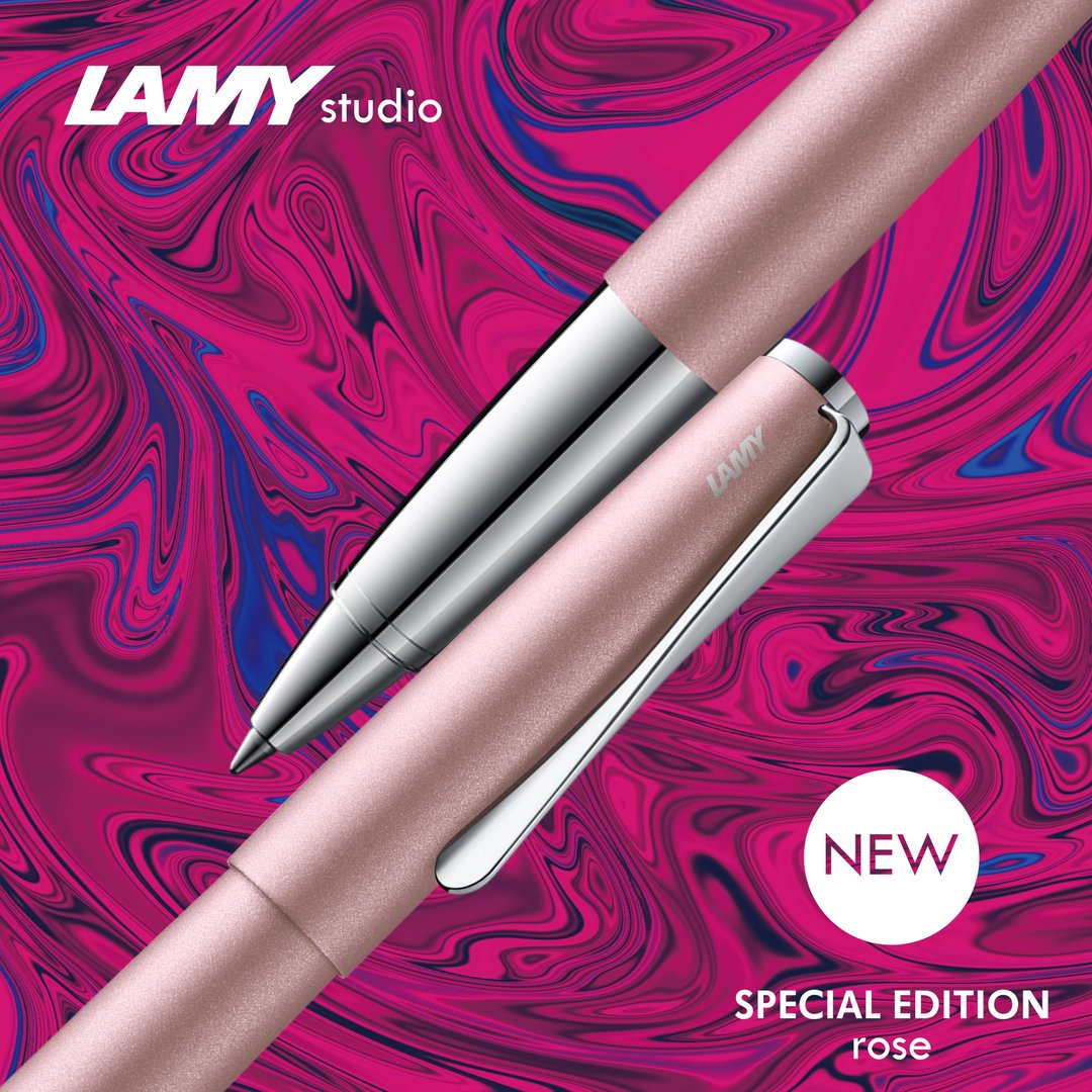 【雷雕免费刻字】LAMY 钢珠笔 / studio 系列  - 玫瑰粉 - 钢珠笔 - 铝合金 粉红色