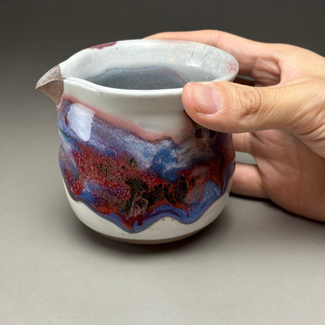台湾名家许旭伦【柴烧】岩矿手工山水茶海 - 茶具/茶杯 - 陶 紫色