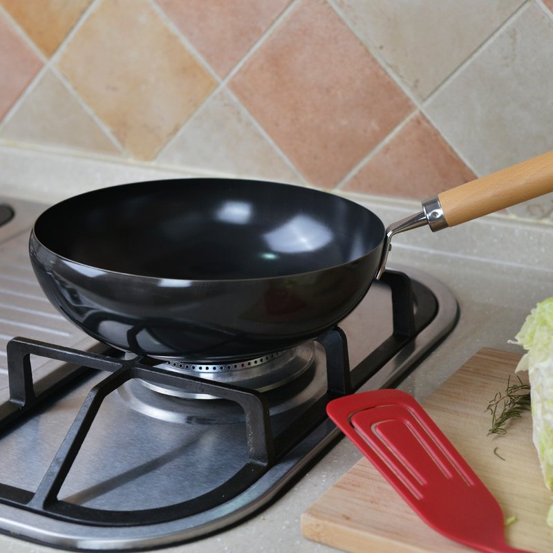 日本高桑金属 日制木柄锻铁炒锅-29cm - 厨房用具 - 其他金属 