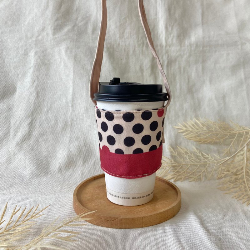 原创 饮料提袋/杯套/珍珠奶茶 - 随行杯提袋/水壶袋 - 棉．麻 红色