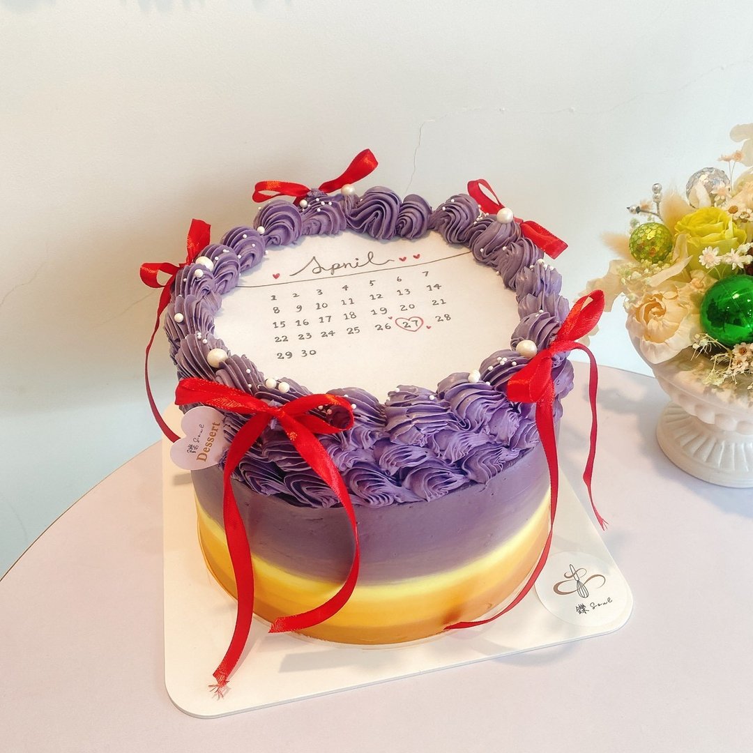 缎带燃烧蛋糕 定制化蛋糕 红色缎带 月历蛋糕 铄甜点 纪念日 - 蛋糕/甜点 - 新鲜食材 