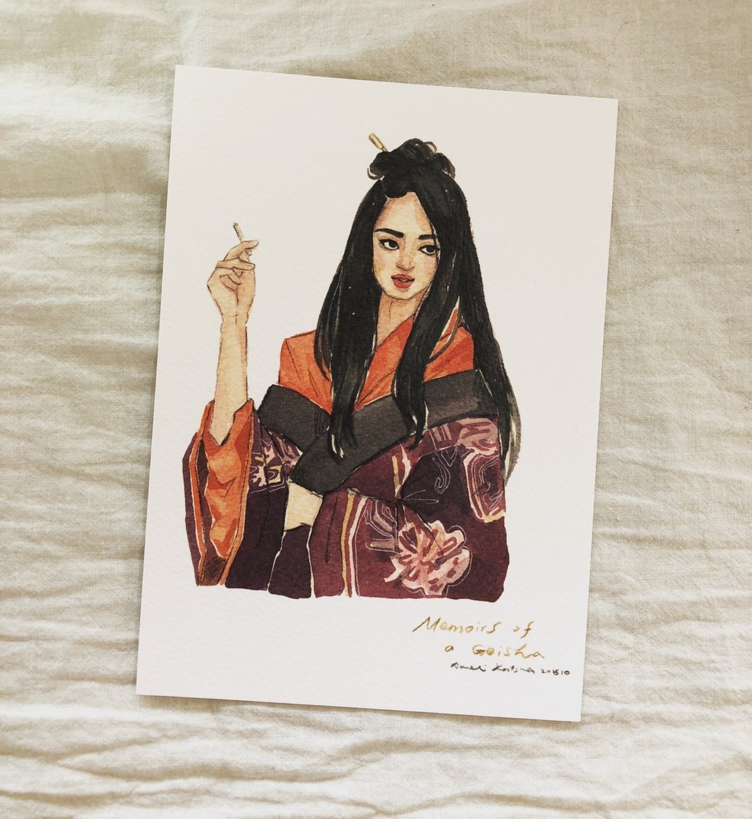 艺伎回忆录 Memoirs of a Geisha 初桃Hatsumomo /电影插画明信片 - 卡片/明信片 - 纸 