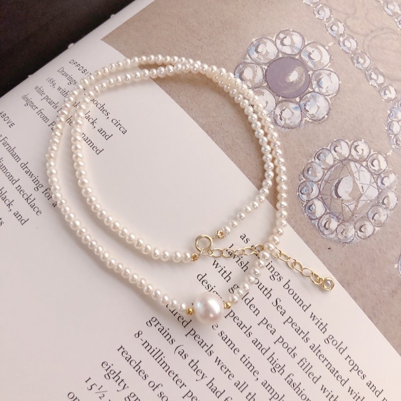 PJ 单珠厘珠项链 - 项链 - 珍珠 