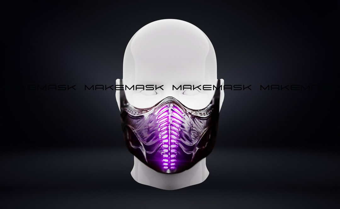Mortal kombat Ninja Mask Noob Saibot - 口罩 - 塑料 黑色