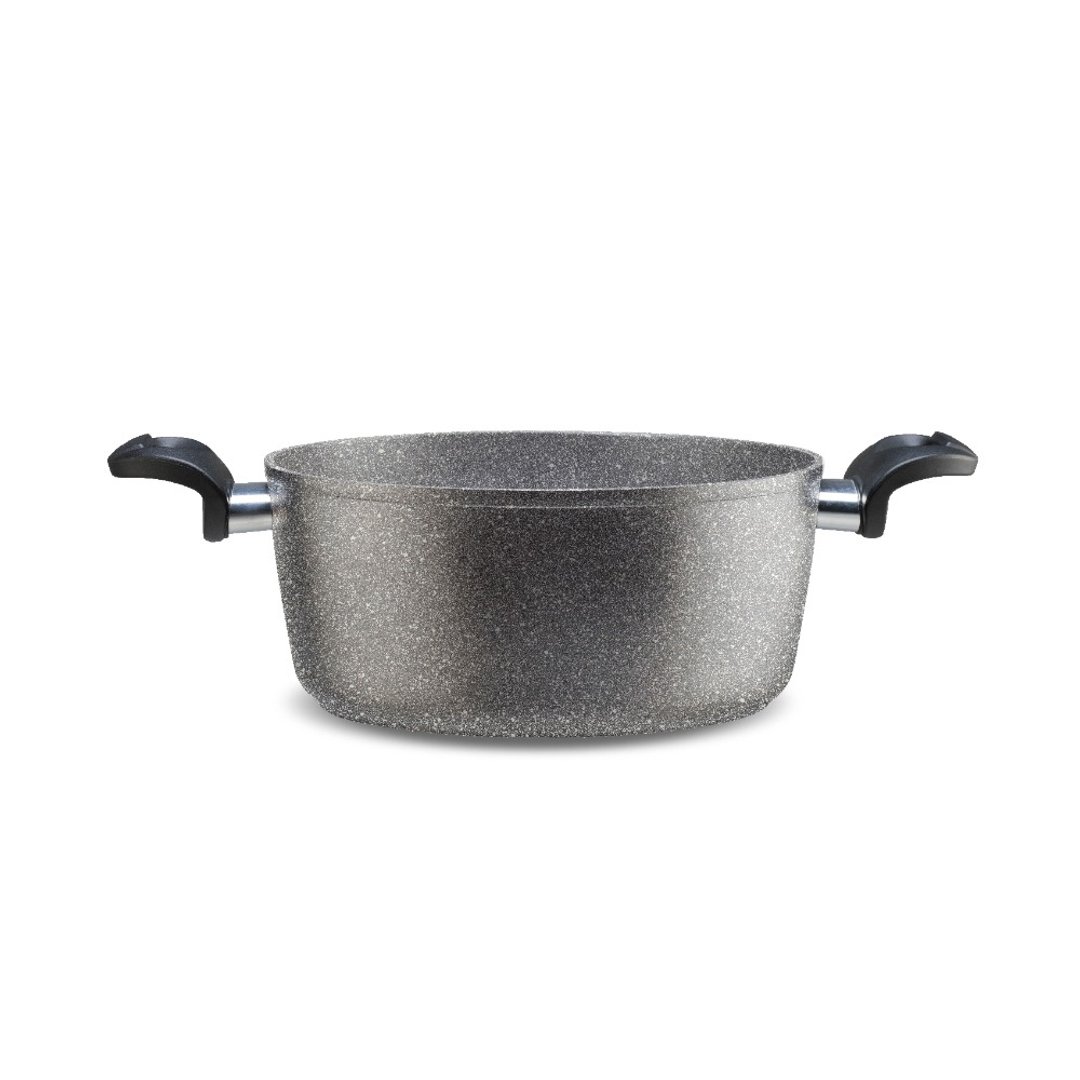 意大利 UNION LINE 天然矿石双耳锅 (附锅盖) 24cm 所有炉具适用 - 厨房用具 - 其他金属 灰色