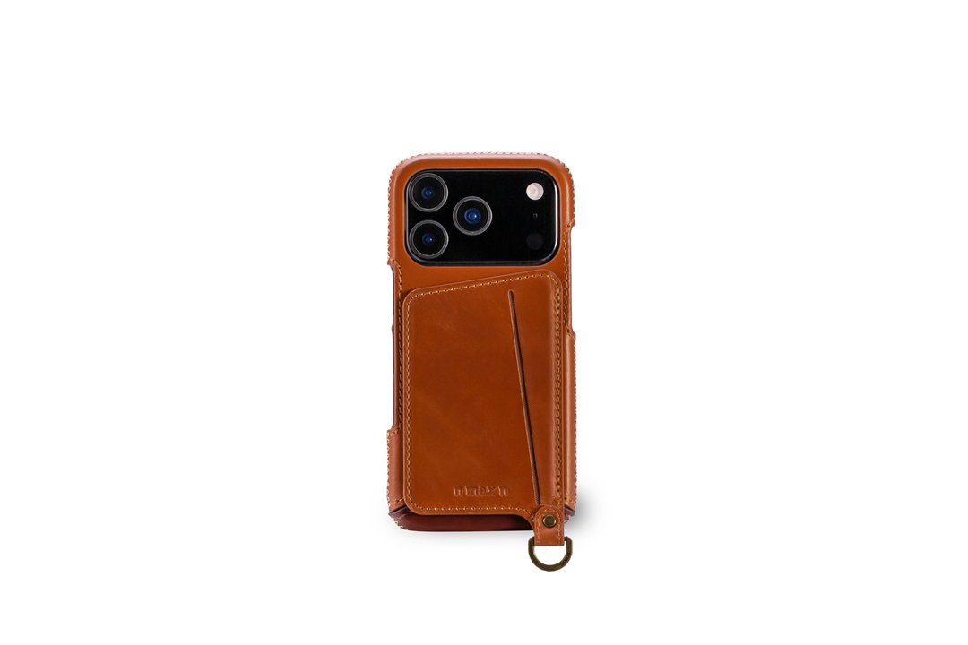iPhone 17 Pro 经典系列-磁吸站立卡袋手机皮套-古铜棕 - 手机壳/手机套 - 真皮 咖啡色