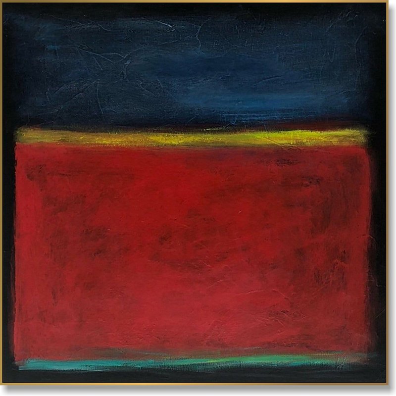 马克·罗斯科风格布面抽象表现主义绘画墙面装饰 - 墙贴/壁贴 - 压克力 多色