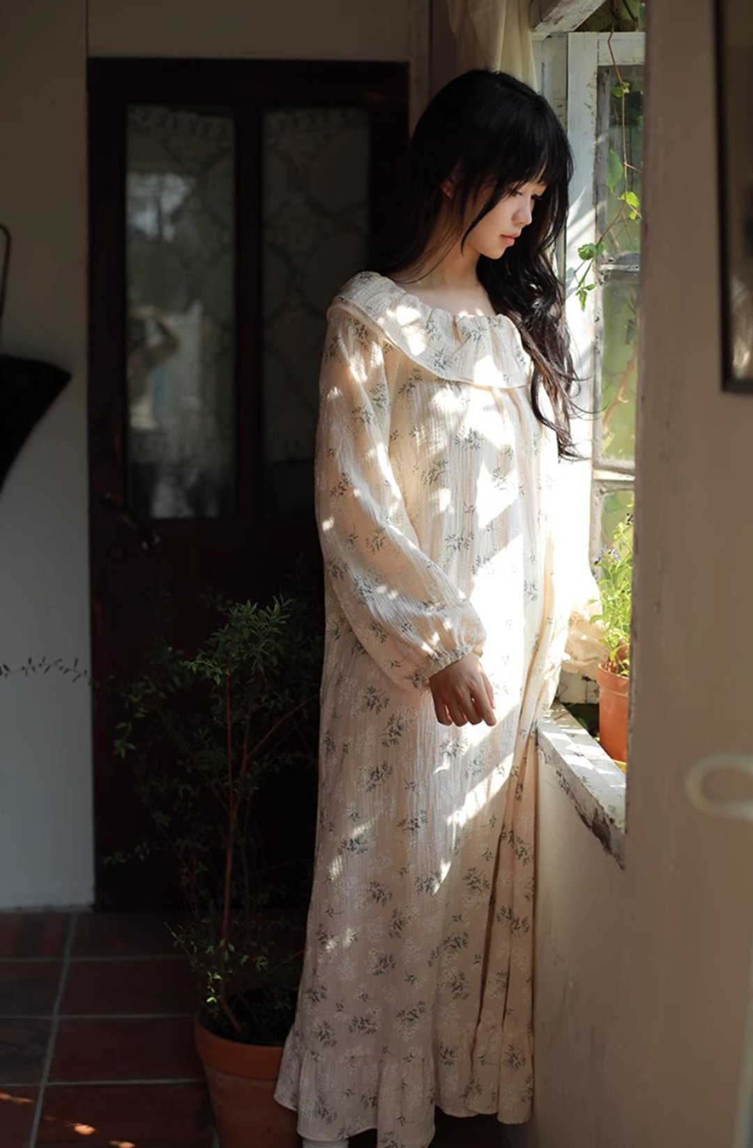 风铃草 亲肤舒适 慵懒碎花家居连身裙 - 居家服/睡衣 - 其他材质 多色