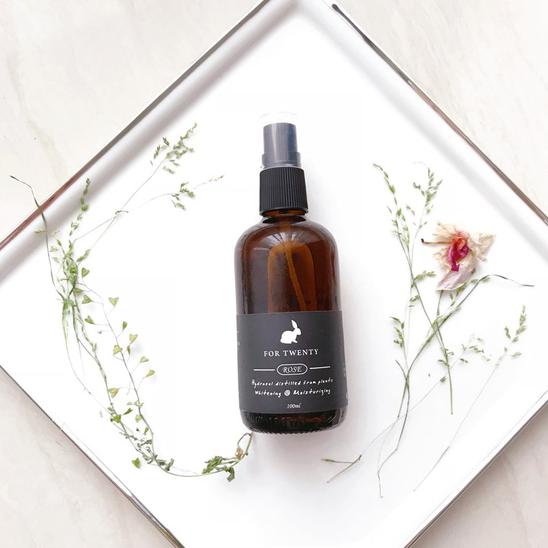 【玫瑰纯露100ML】 嫩白柔肤 植物 防疫 化妆水 纯露 保湿 敏感肌 - 化妆水/喷雾 - 玻璃 咖啡色