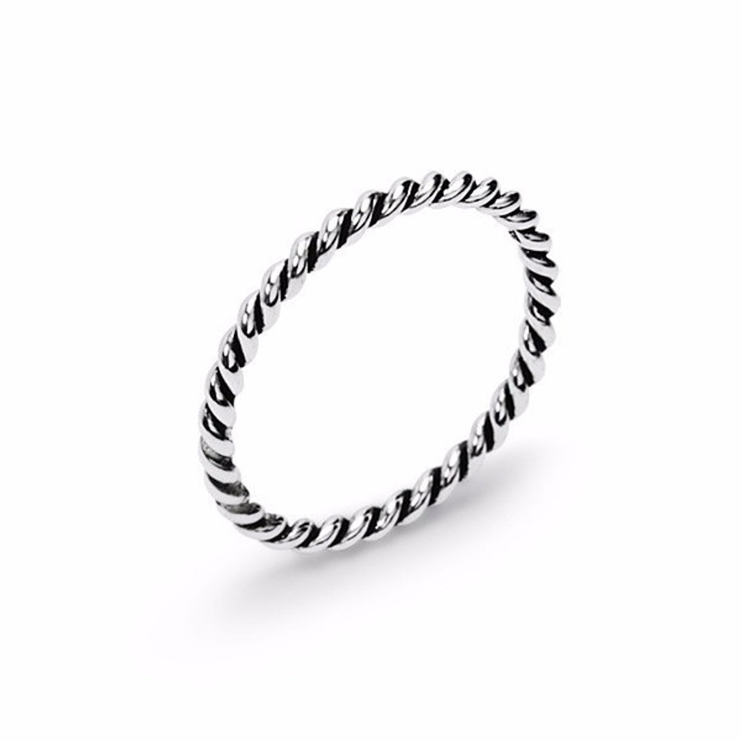 Candy Twist Ring - 戒指 - 其他金属 银色