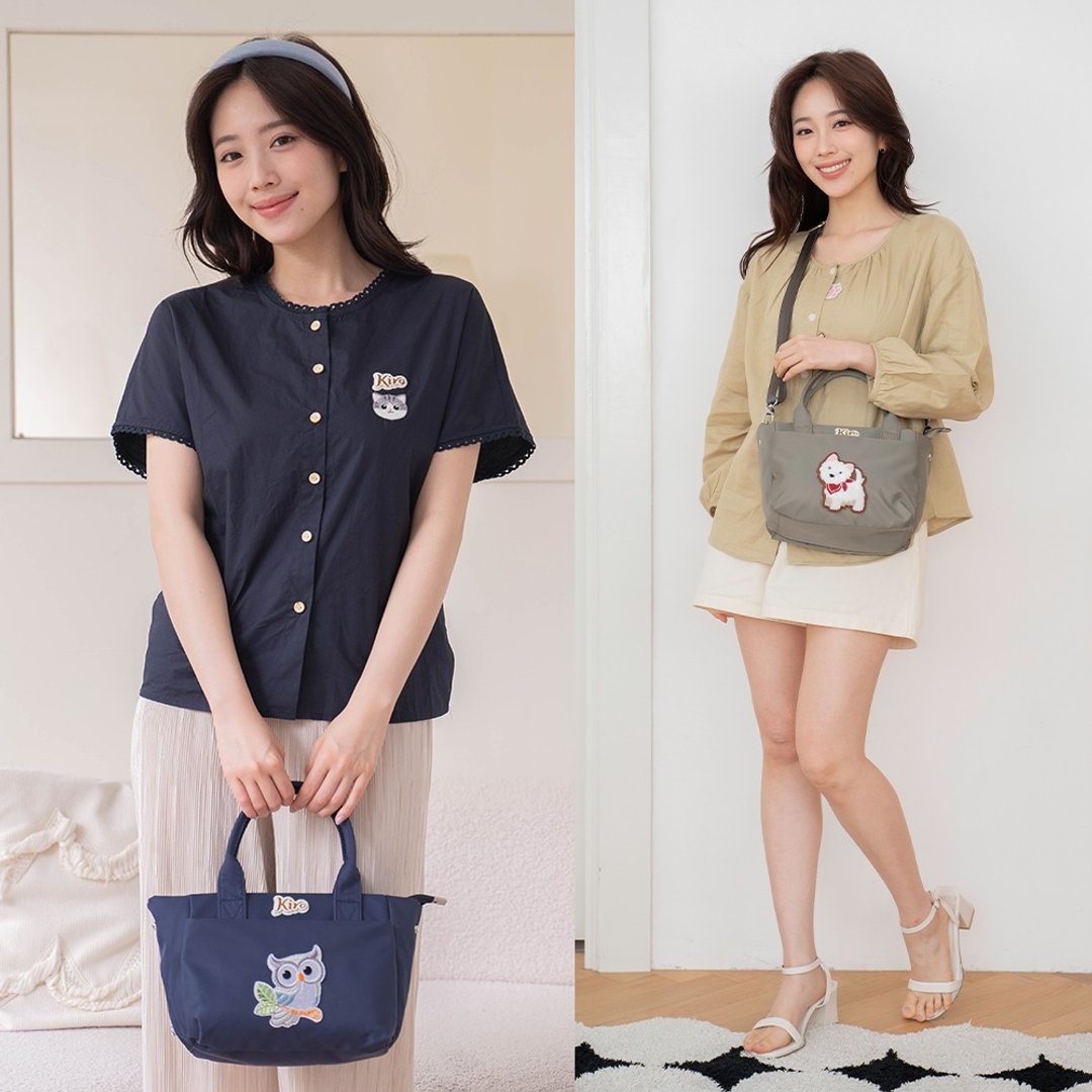 帆船包 高地白梗 毛巾绣 手提 斜背包【330060】 - 侧背包/斜挎包 - 尼龙 橘色